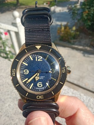 Reloj Undone Automático Azul Dorado
