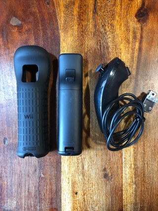 Wiimote Wii nero con nunchuk wii remote