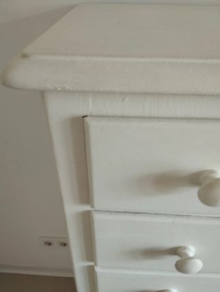 Cómoda de pino macizo blanca