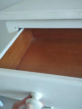 Cómoda de pino macizo blanca
