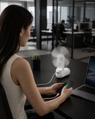 Ventilador Portátil + Powerbank 4800 mAh