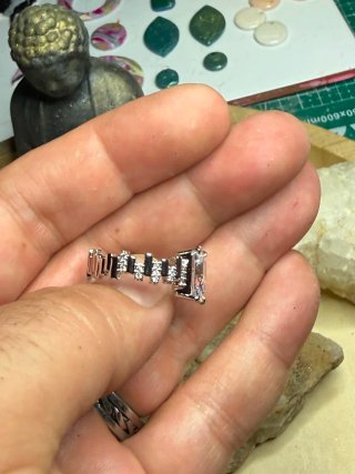 Anillo Xuping Circonita Ajustable Plata