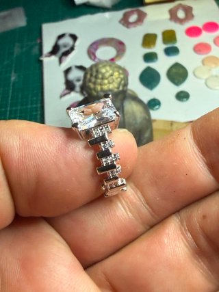 Anillo Xuping Circonita Ajustable Plata