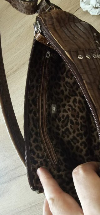 Bolso de hombro Acosta piel efecto cocodrilo