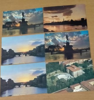 Quadretto vintage Firenze + cartoline