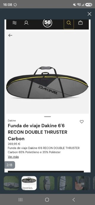 Fodero da viaggio per 2 tavole da surf Dakine Recon 6'6