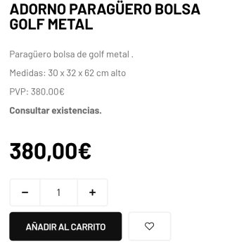 Paragüero de forja motivo golf