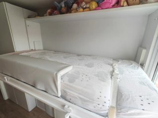 Cama abatible madera impecable JJP