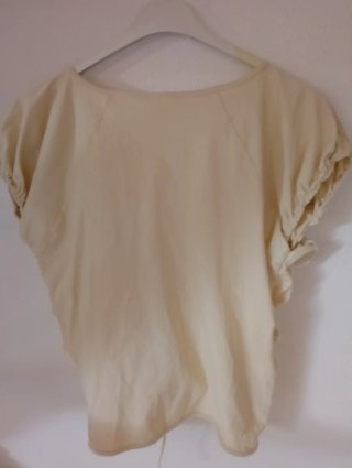 Chaqueta/ Top Zara crema con lazadas Talla L