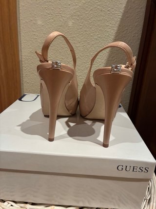 Zapatos Guess Beige Tacón Peep Toe