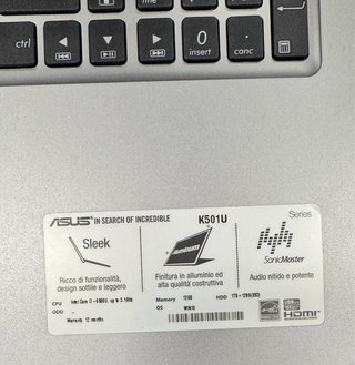 Notebook ASUS argento