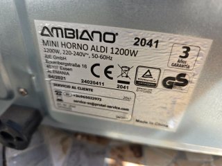 Mini horno eléctrico AMBIANO Sobremesa