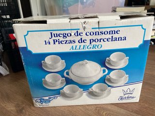Juego Consomé Porcelana Allegro 14 Piezas