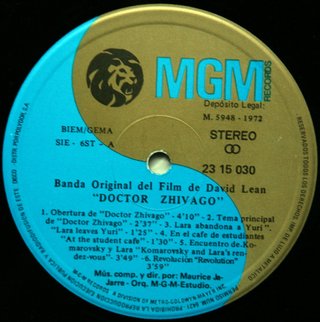 Maurice Jarre Doctor Zhivago LP 12 33 RPM 1972