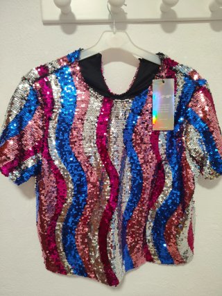 Blusa Lefties lentejuelas talla única