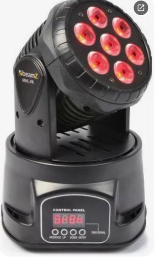 Cabeza móvil BeamZ MHL-74 RGB PACK DE 2 UNIDADES