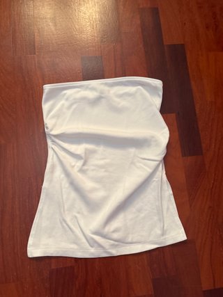 Top bianco a fascia
