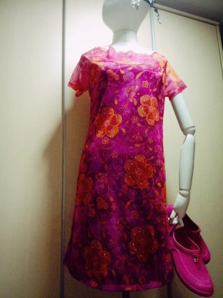 Vestido floral manga corta