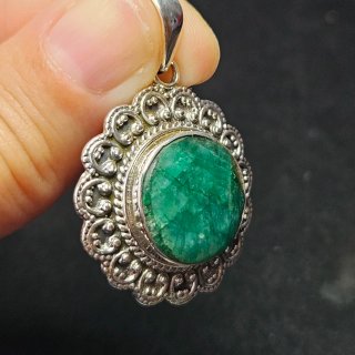 Colgante plata 925 esmeralda