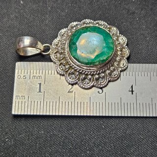 Colgante plata 925 esmeralda