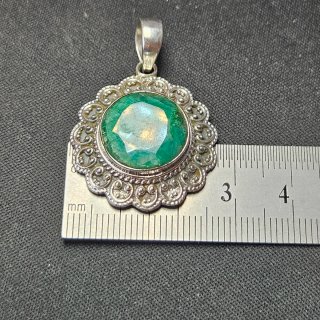 Colgante plata 925 esmeralda