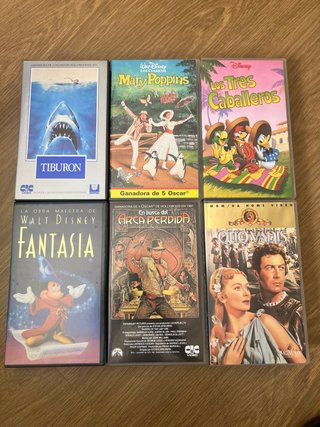 Lote 6 Películas VHS Disney y Clásicos