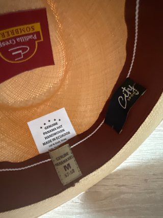 Sombrero Panamá Crespo Beige y Marrón