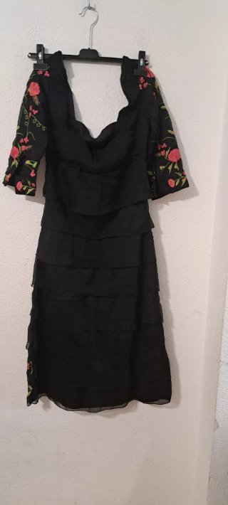 Vestido largo Almatrichi bordado flores