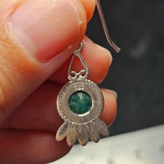Pendientes Plata 925 Esmeralda