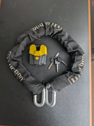 Cadena, candado y anclaje Urban Security para moto
