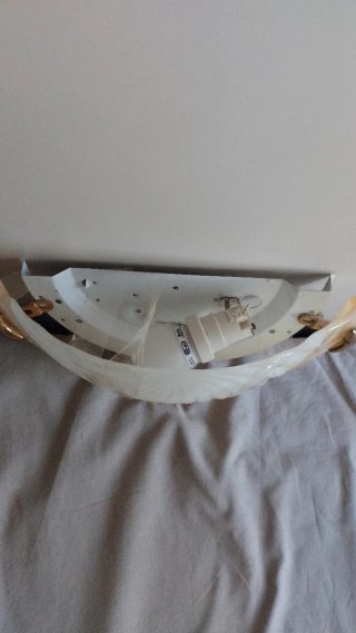 Applique da parete in vetro e metallo