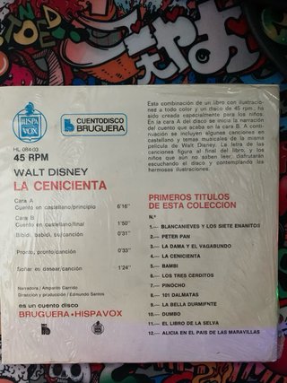 Lote Vinilos Disney Cuentos Infantiles