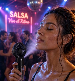 Ventilador Portátil con Nebulizador