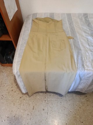 Vestido largo Zara beige mujer