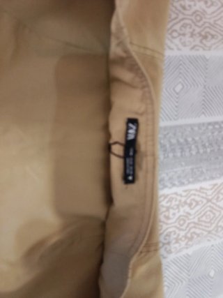 Vestido largo Zara beige mujer