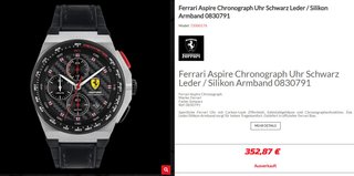 Reloj Ferrari Aspire Cronografo Negro/Rojo