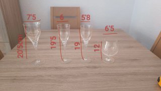 Lote copas vino y licor cristal