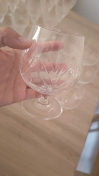 Lote copas vino y licor cristal