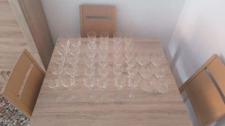 Lote copas vino y licor cristal
