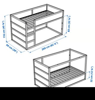 Cama litera Kura Ikea reversible