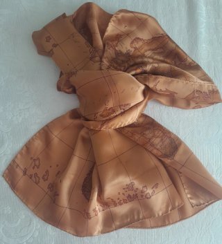 Sciarpa Alviero Martini Mappa Beige/Marrone