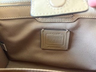 Bolso Tote Pequeño Coach Cuero Beige