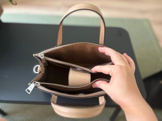 Bolso Tote Pequeño Coach Cuero Beige