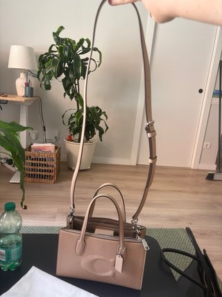 Bolso Tote Pequeño Coach Cuero Beige