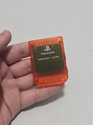 Carta di memoria ps1 arancione Sony - memoria play1