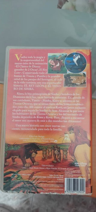 CINTA DE VHS DEL REY LEON 2.