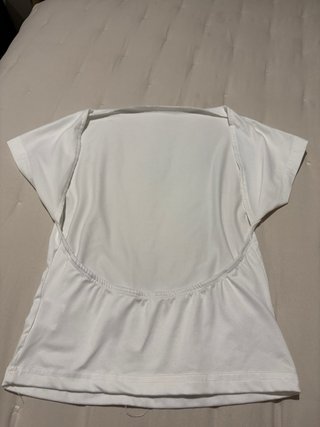 Camiseta blanca SHEIN talla M Espalda Abierta