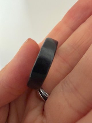 Anillo Grueso Shungita Natural Negro