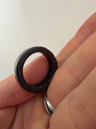 Anillo Grueso Shungita Natural Negro