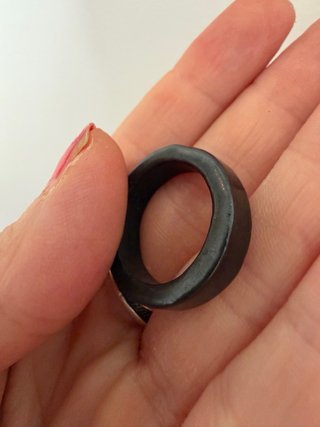 Anillo Grueso Shungita Natural Negro